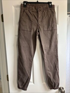 Womes Casual Elastic-Waist Jogger Pants - Brown